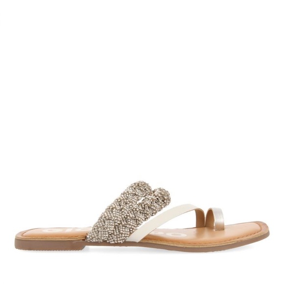 White GIOSEPPO Sandals With Strass Details . Size - 39 - Picture 3 of 16